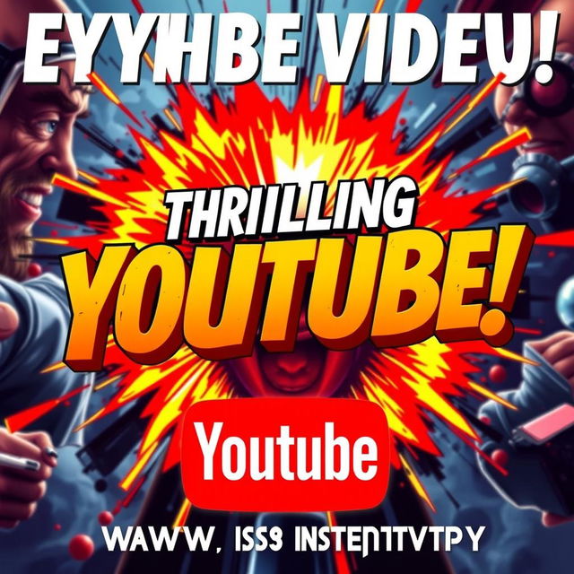 thrilling and eye-catching YouTube video thumbnail, featuring a bold and dynamic design with vivid colors, an intriguing focal point, and enticing text overlay