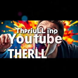 thrilling and eye-catching YouTube video thumbnail, featuring a bold and dynamic design with vivid colors, an intriguing focal point, and enticing text overlay