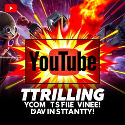 thrilling and eye-catching YouTube video thumbnail, featuring a bold and dynamic design with vivid colors, an intriguing focal point, and enticing text overlay