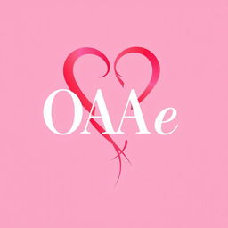 A beautiful and heartwarming logo design featuring the letters 'OAAe' artistically intertwined with a heart symbol