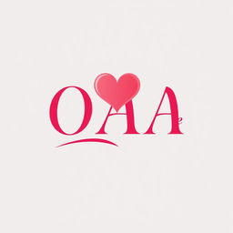 A beautiful and heartwarming logo design featuring the letters 'OAAe' with a heart symbol placed above them