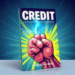 A realistic-style eBook cover for a book about "credit" featuring a powerful and eye-catching visual concept