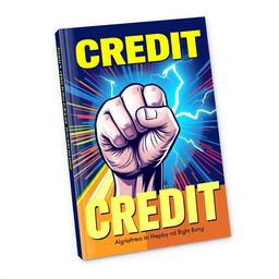 A realistic-style eBook cover for a book about "credit" featuring a powerful and eye-catching visual concept