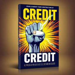 A realistic-style eBook cover for a book about "credit" featuring a powerful and eye-catching visual concept