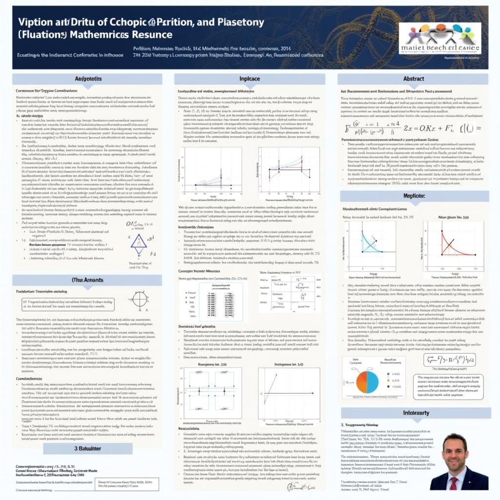 An academic poster designed for a mathematics conference, featuring a well-organized and intuitive layout that balances text and visuals seamlessly