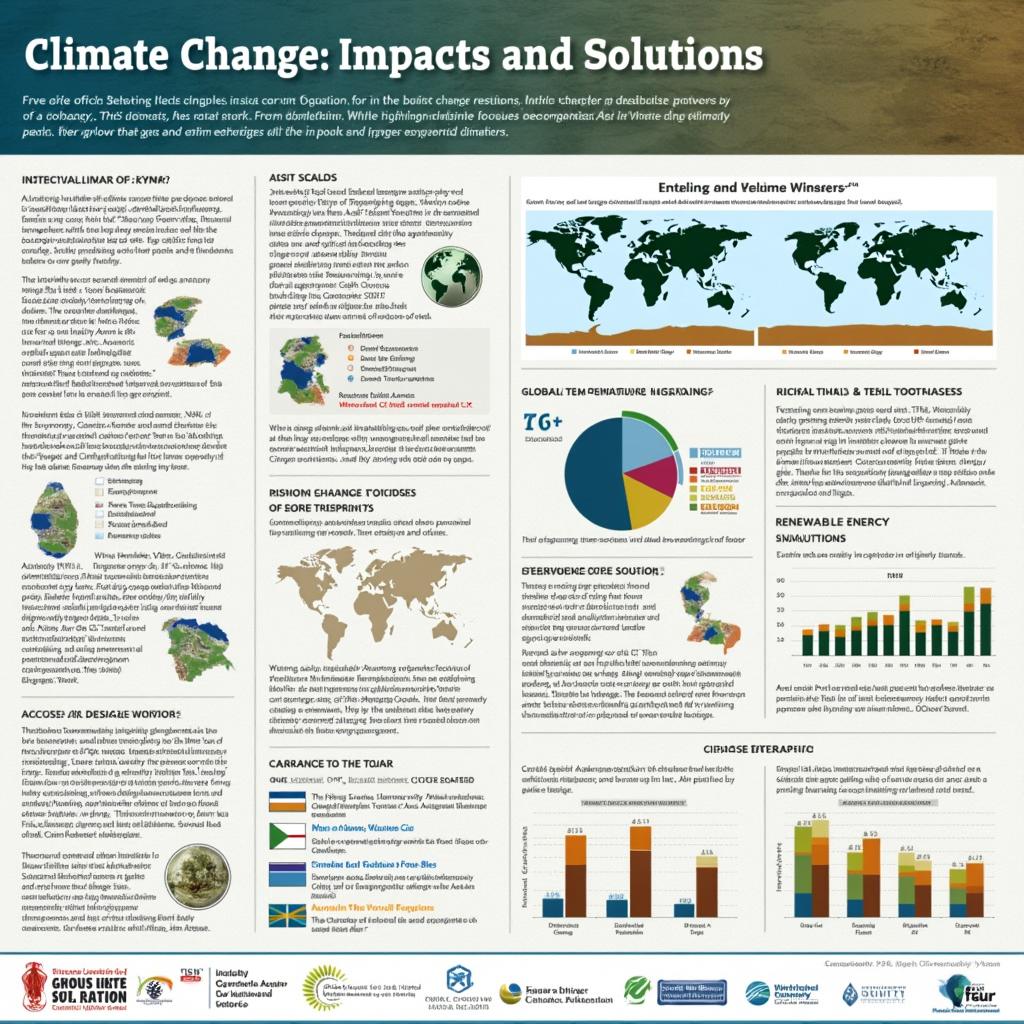 A detailed and informative academic poster focusing on climate change