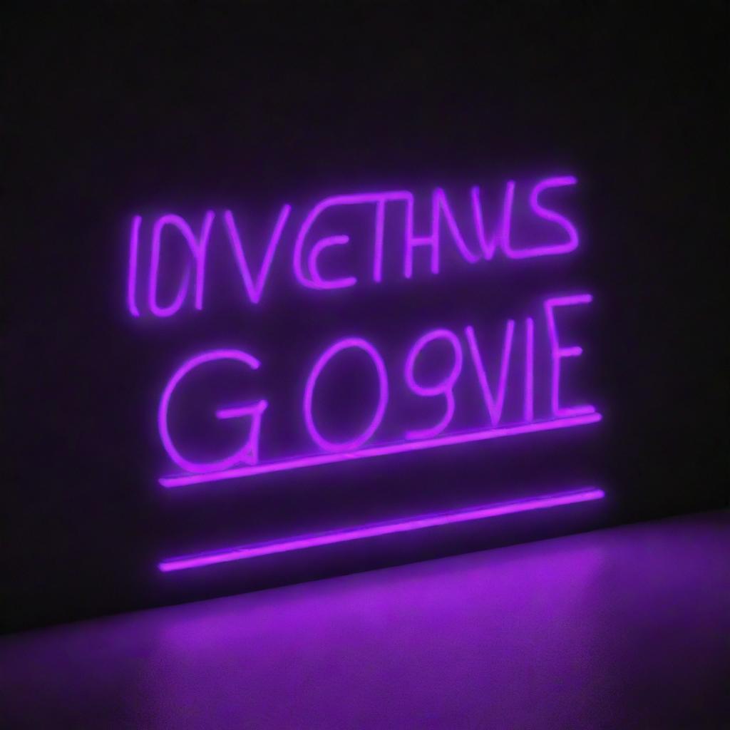 A striking neon purple styled headline