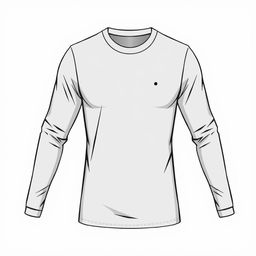 A stylish long-sleeve t-shirt design, featuring sleek and minimalist patterns or graphics