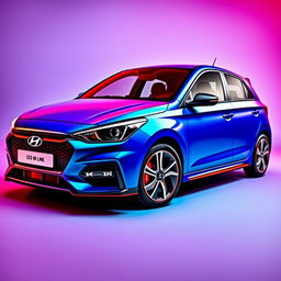 Hyundai i20 N Line, a sporty and dynamic hatchback, showcased in a vibrant and eye-catching setting