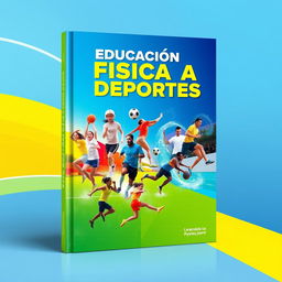 A vibrant and dynamic book cover dedicated to physical education and sports