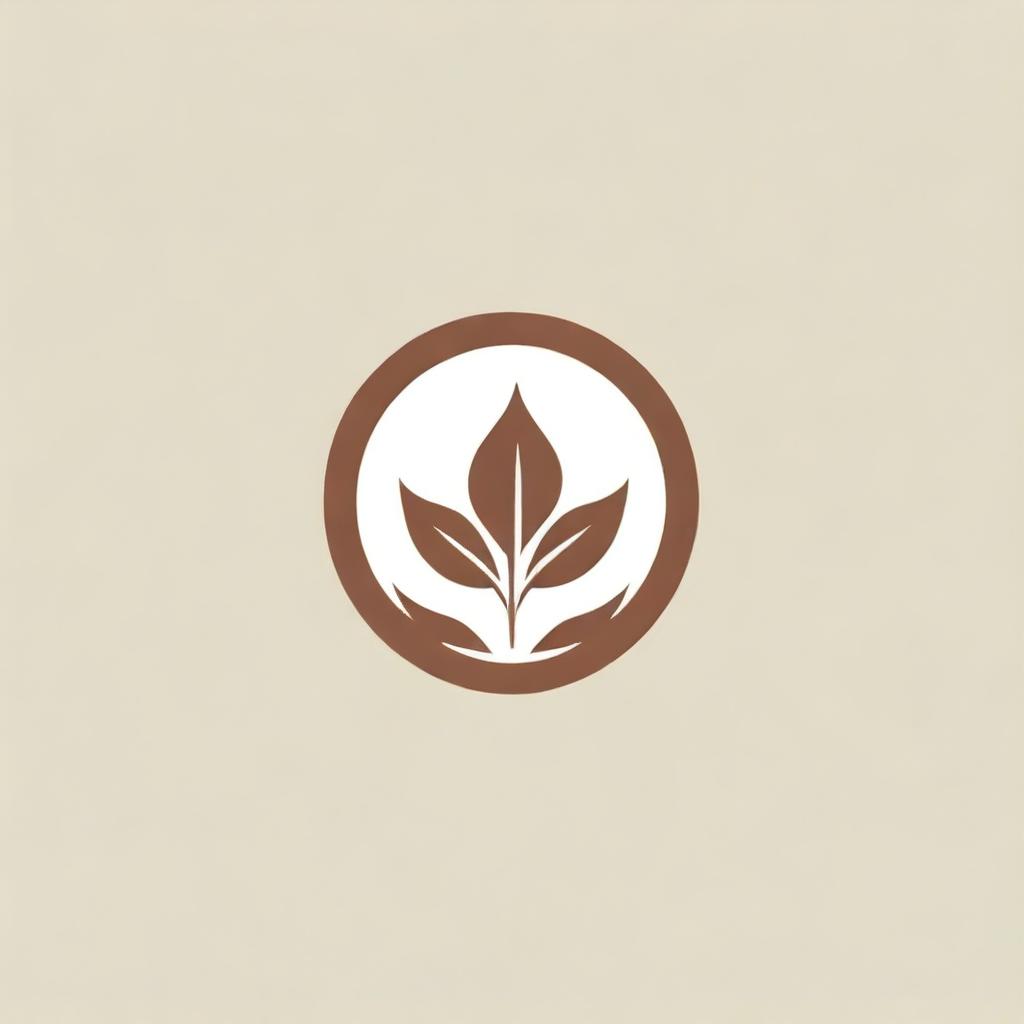 Create a sophisticated combination logo blending our official logo with elements inspired by nature such as leaves, trees and earthy tones, projecting an aura of organic elegance.