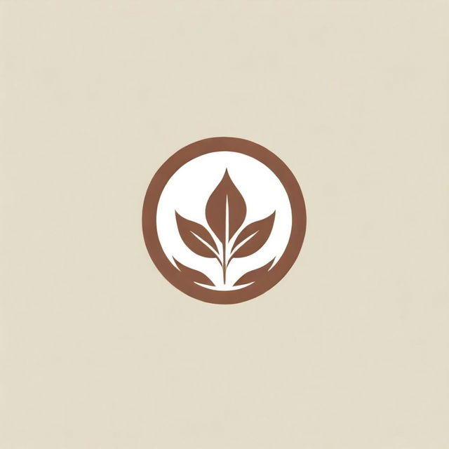 Create a sophisticated combination logo blending our official logo with elements inspired by nature such as leaves, trees and earthy tones, projecting an aura of organic elegance.