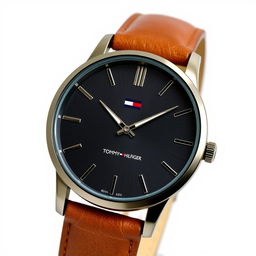 A sleek and modern analog watch design featuring the Tommy Hilfiger logo