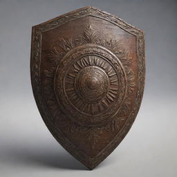 A highly detailed and realistic 3D model of a Kalasag shield, featuring its distinctive shape and intricate decorations.