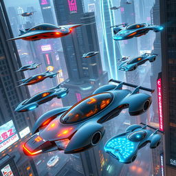 A collection of the best futuristic flying cars, each with unique and innovative designs