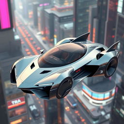 A highly advanced flying car design showcasing the pinnacle of futuristic innovation