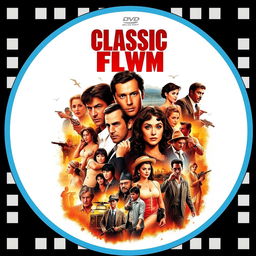 A vintage-style DVD cover for a classic film, showcasing iconic scenes from the movie in a collage formation