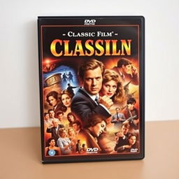 A vintage-style DVD cover for a classic film, showcasing iconic scenes from the movie in a collage formation