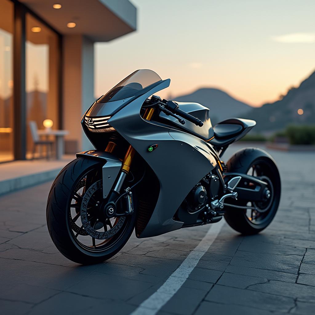 A conceptual image of a Lexus motorcycle release, highlighting the brand's commitment to luxury and innovation