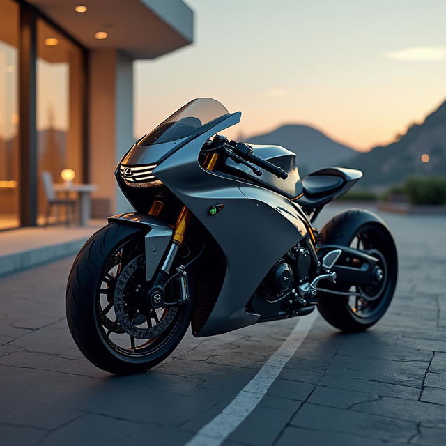 A conceptual image of a Lexus motorcycle release, highlighting the brand's commitment to luxury and innovation