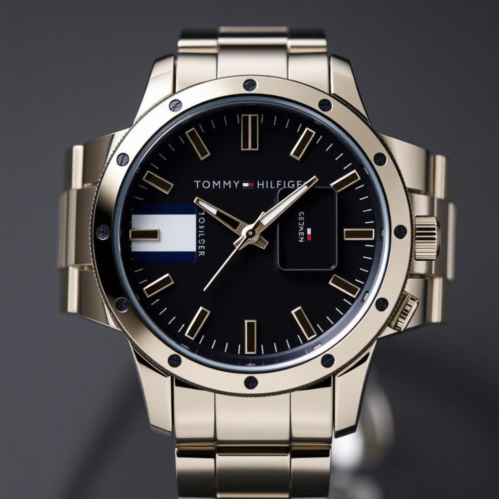 A high-end Tommy Hilfiger watch featuring a stylish and modern design