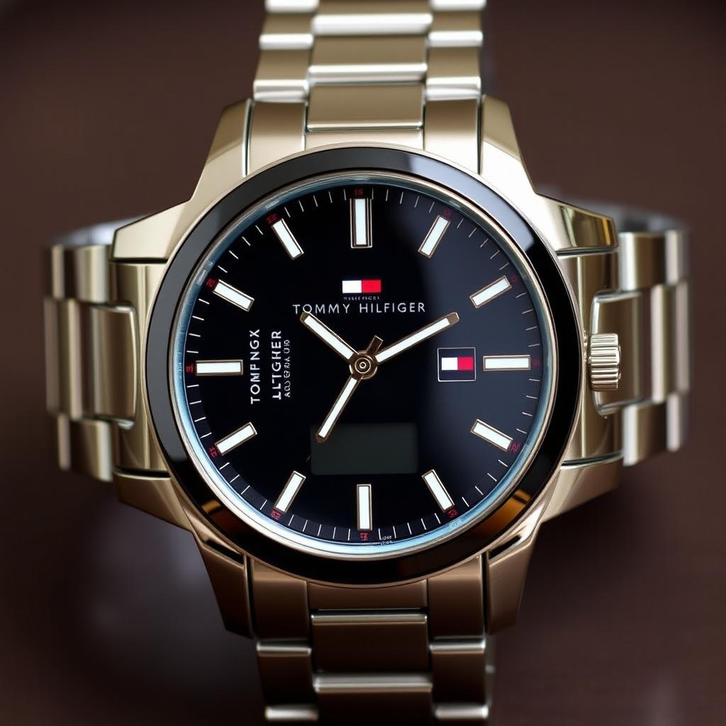 A high-end Tommy Hilfiger watch featuring a stylish and modern design