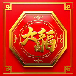 A 3D hexagon label with a polished, metallic finish, displaying elegant Chinese calligraphy at the center