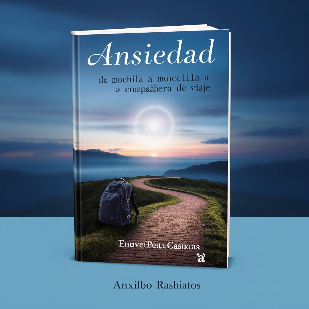 A captivating book cover for 'Ansiedad: de mochila a compañera de viaje'