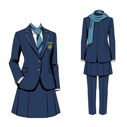 A stylish design of a vocational high school uniform for a Software Engineering major with a pleasing color scheme