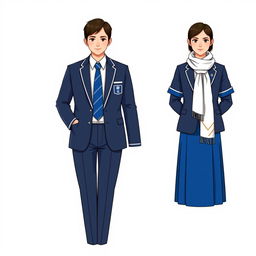 A stylish design of a vocational high school uniform for a Software Engineering major with a pleasing color scheme