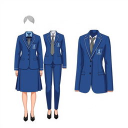 A stylish design of a vocational high school uniform for a Software Engineering major with a pleasing color scheme