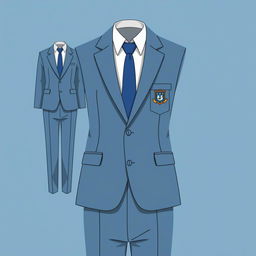 A modern and stylish design of a vocational high school uniform for the Software Engineering department, featuring a color palette that complements the technology-focused nature of the major