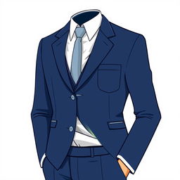 A modern and stylish design of a vocational high school uniform for the Software Engineering department, featuring a color palette that complements the technology-focused nature of the major