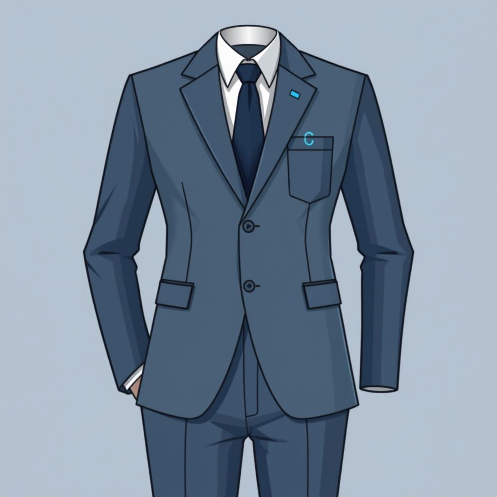 A modern and stylish design of a vocational high school uniform suitable for the Software Engineering department, featuring a color palette that harmonizes with the technological theme