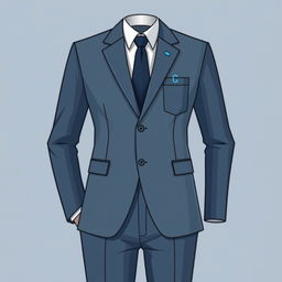 A modern and stylish design of a vocational high school uniform suitable for the Software Engineering department, featuring a color palette that harmonizes with the technological theme