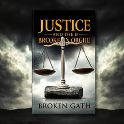 A visually compelling design for the book cover titled 'Justice and the Broken Oath'