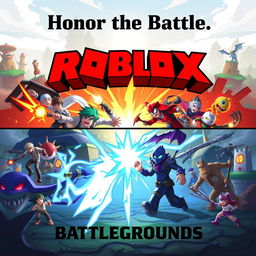 Epic poster combining Roblox and Undertale Battlegrounds