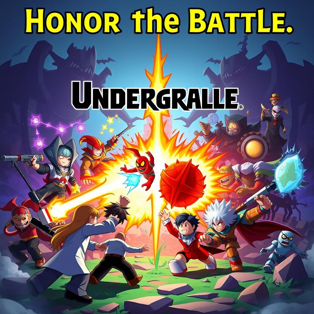 Epic poster combining Roblox and Undertale Battlegrounds