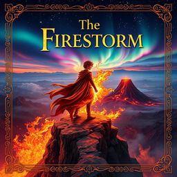 A fantasy book cover titled 'The Firestorm Heir'