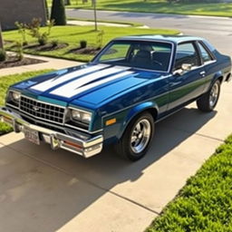 A 1980 Chevrolet Nova, showcasing its classic American muscle car design