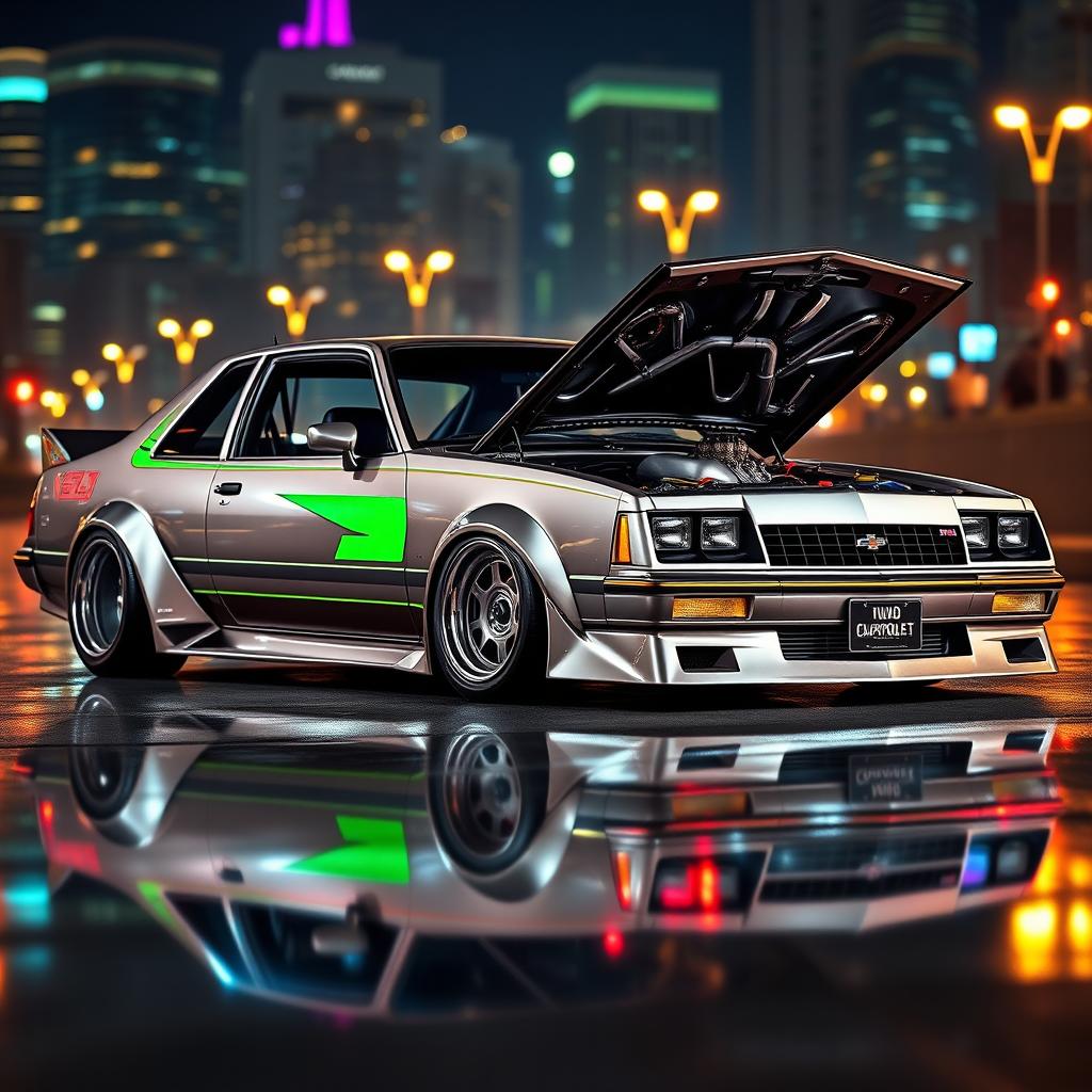 A 1990 Chevrolet Nova, beautifully tuned and modified for a modern performance edge