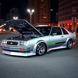 A 1990 Chevrolet Nova, beautifully tuned and modified for a modern performance edge