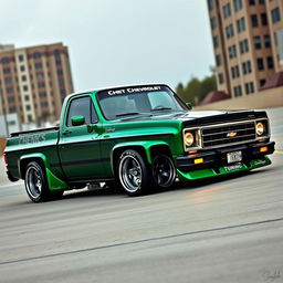 A customized 1978 Chevrolet Chevy, featuring dynamic tuning and custom modifications