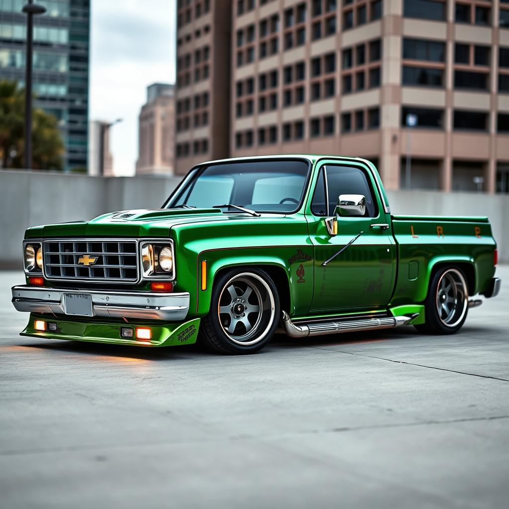 A customized 1978 Chevrolet Chevy, featuring dynamic tuning and custom modifications