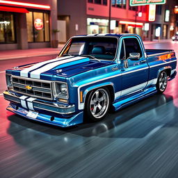 A 1978 Chevrolet Chevy with a stunning custom tuning