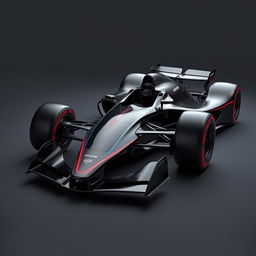 Create an image of the "LM One," a futuristic Formula 1 car with a sleek and aerodynamic design