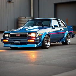 A meticulously tuned 1985 Chevrolet Nova, exhibiting an eye-catching and sporty design