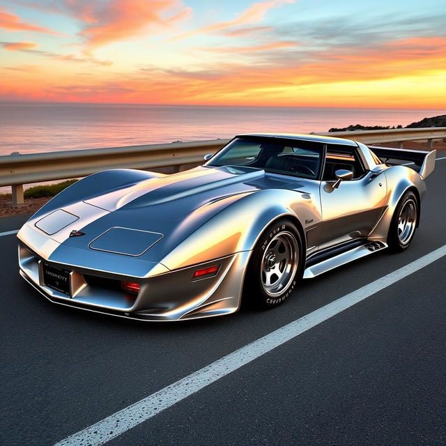 A beautifully customized 1980 Chevrolet Corvette, highlighting an aerodynamic body kit with sleek curves and a classic yet modern design