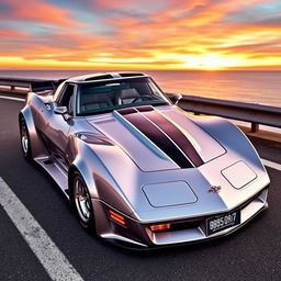 A beautifully customized 1980 Chevrolet Corvette, highlighting an aerodynamic body kit with sleek curves and a classic yet modern design