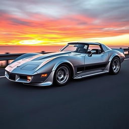 A beautifully customized 1980 Chevrolet Corvette, highlighting an aerodynamic body kit with sleek curves and a classic yet modern design